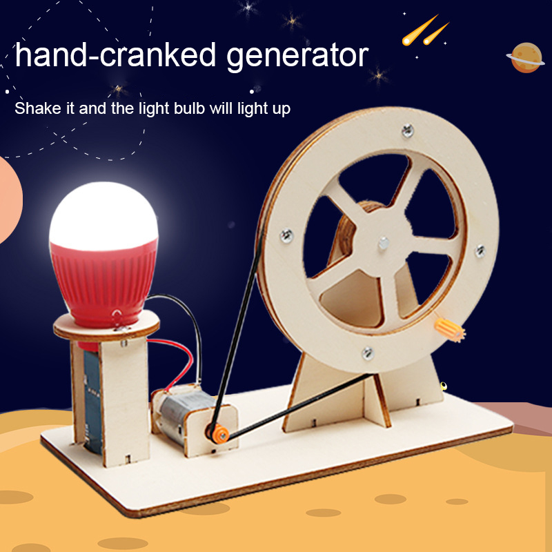 Science And Invention - DIY Children's Hand cranked Generator Set