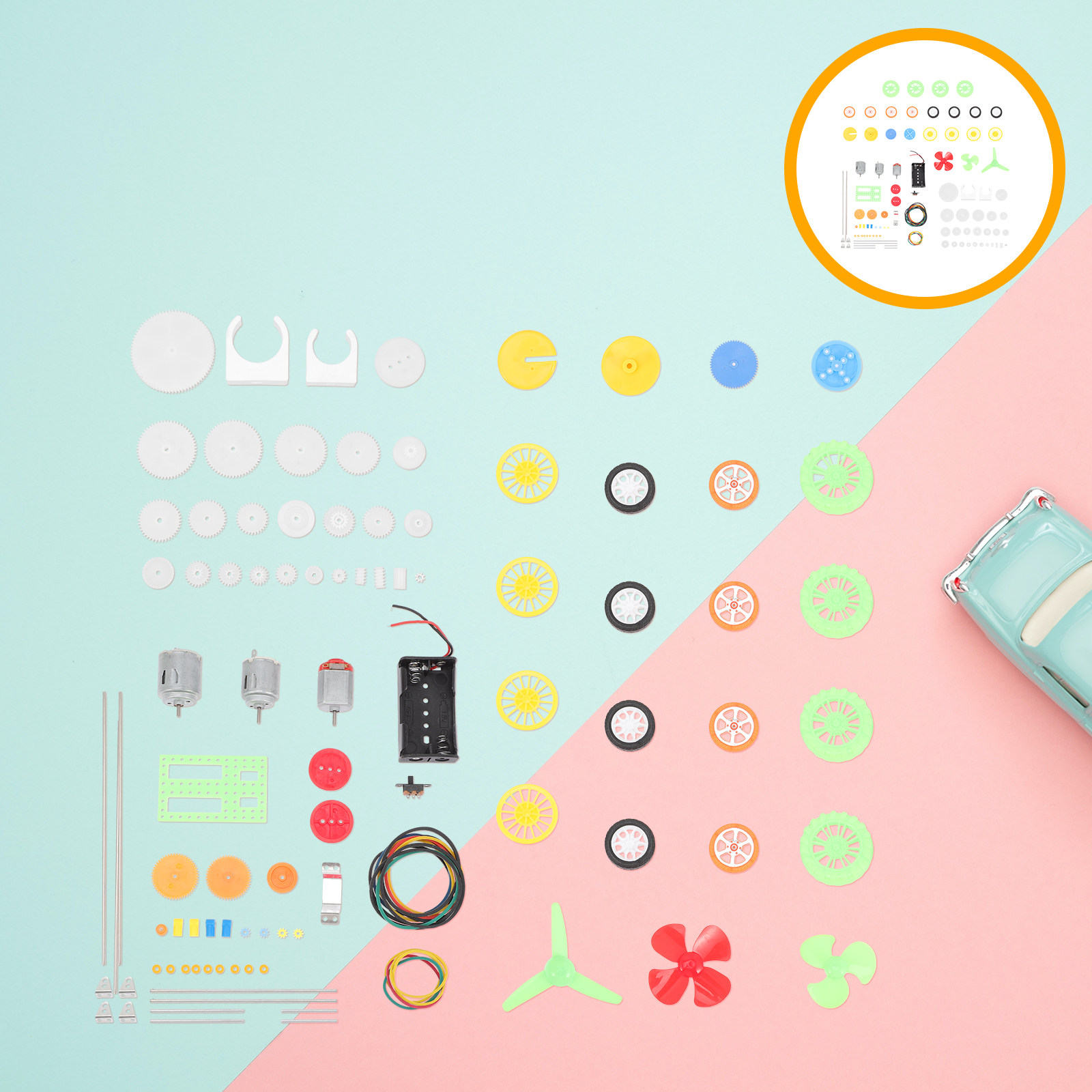 112Pcs Electric Motor Gears Ki - Science Project ulasan dan harga