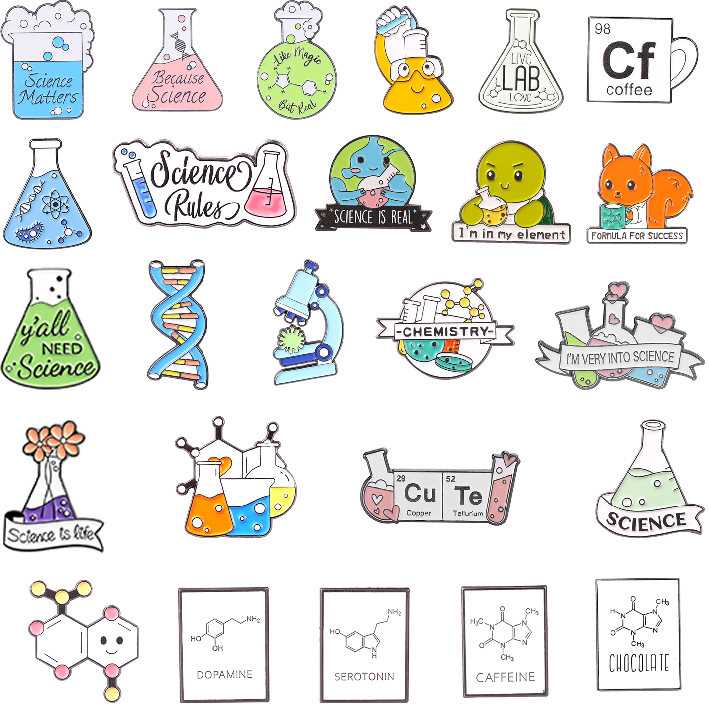 Science Enamel Pins Custom Mol - Science Buddies ulasan dan harga