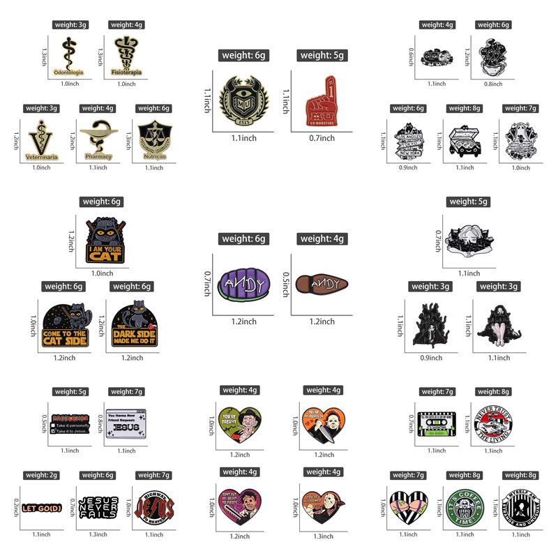 Gothic Punk Quotes Enamel Pins - Science Buddies ulasan dan harga