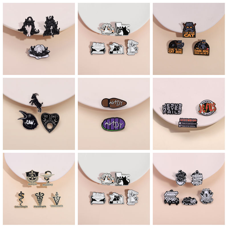 Gothic Punk Quotes Enamel Pins - Science Buddies ulasan dan harga