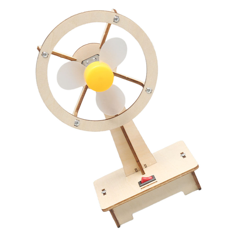 1Set Wooden Fan DIY Assembly M - Science Toys Diy ulasan dan harga