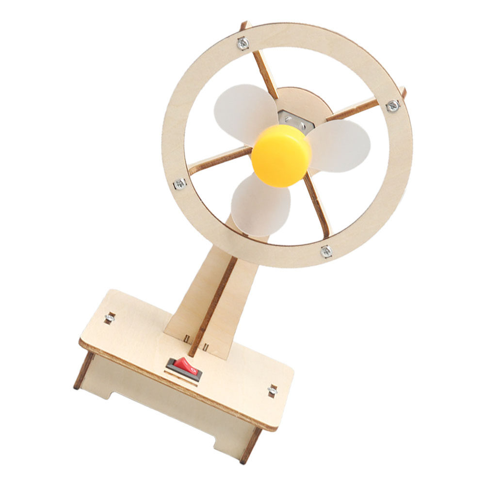 1Set Wooden Fan DIY Assembly M - Science Toys Diy ulasan dan harga
