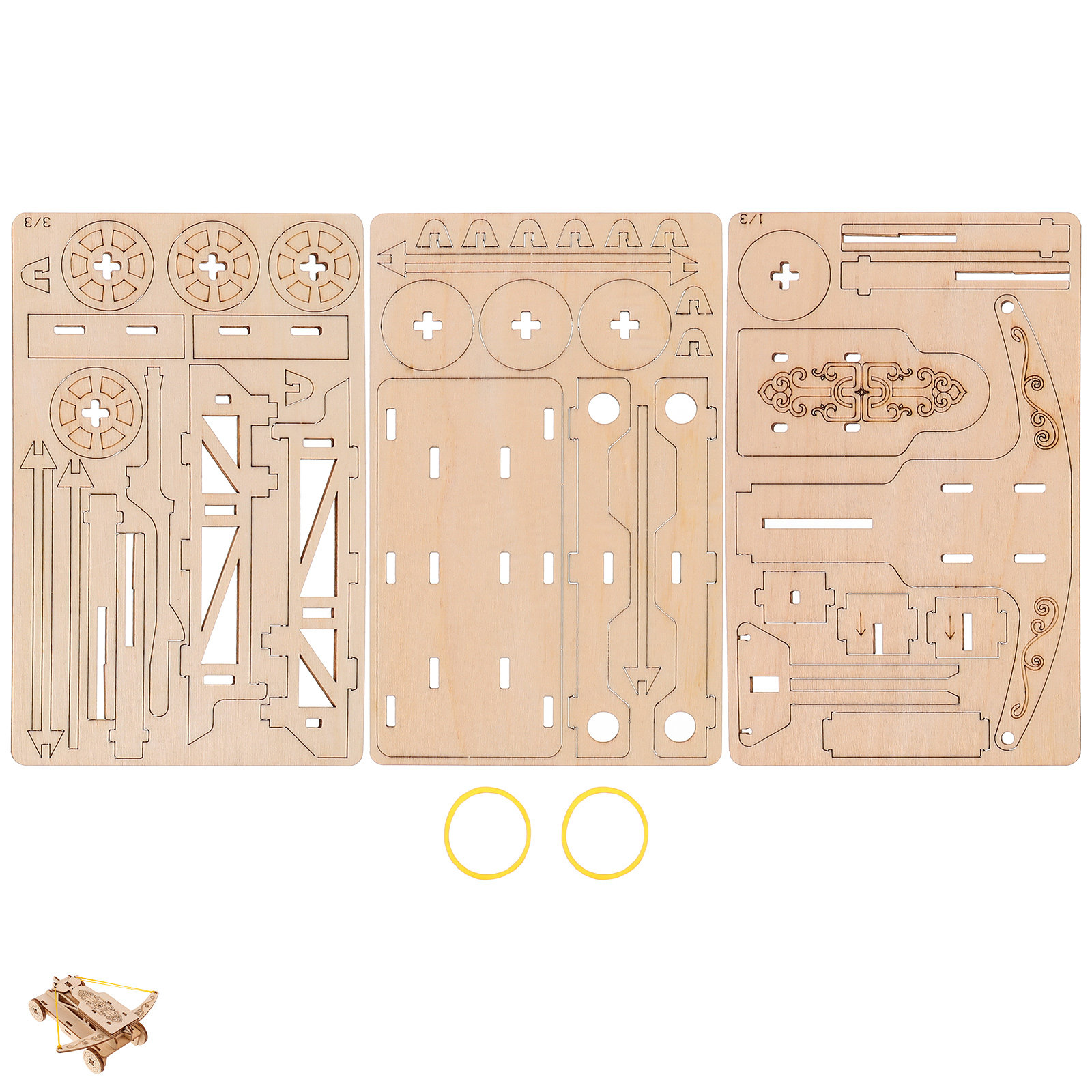 1Set Wooden Catapult Chariot D - Science Project ulasan dan harga